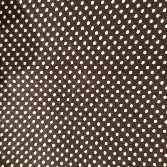Black & White Polka-dot button-down belted Blouse w/ 3/4 sleeve size:M - Picture 8 of 15